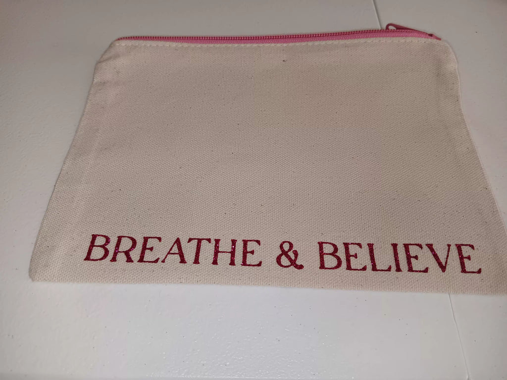 Breathe & Believe Canvas Pouch - Manifestation & Organization