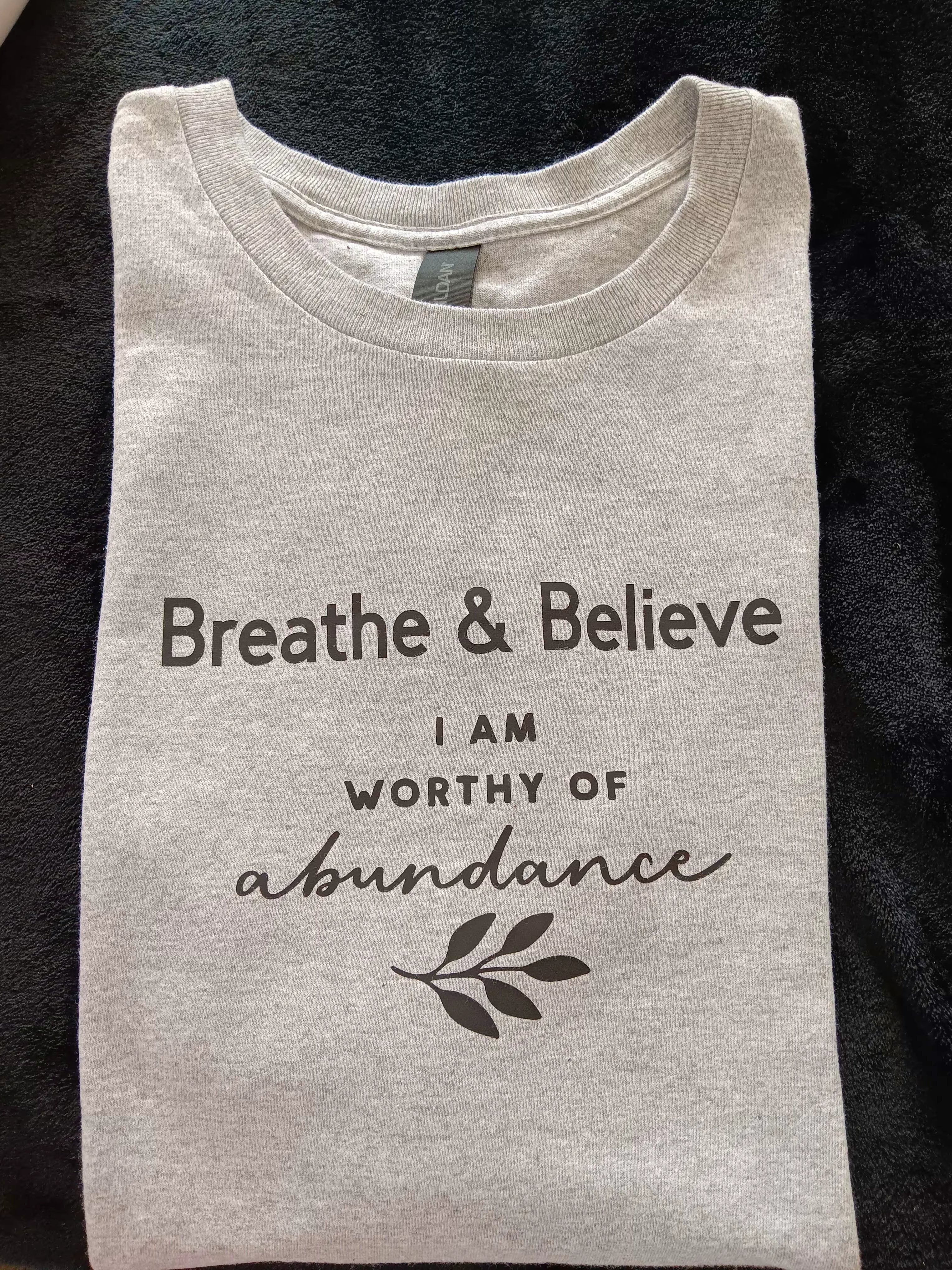 I AM Worthy of Abundance Short sleeve T-Shirt-Affirmation T-Shirt for Positive Mindset