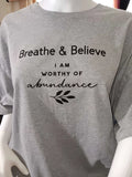 I AM Worthy of Abundance Short sleeve T-Shirt-Affirmation T-Shirt for Positive Mindset