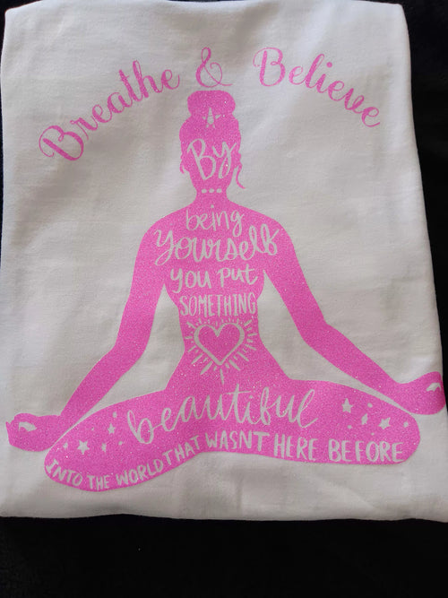 Breathe & Believe Meditation Short Sleeve T-Shirt