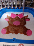 Highland cow baby onesie