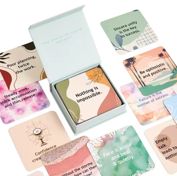 50 Positive Affirmations Cards — Daily Mindfulness & Motivational Cards for Inspiration