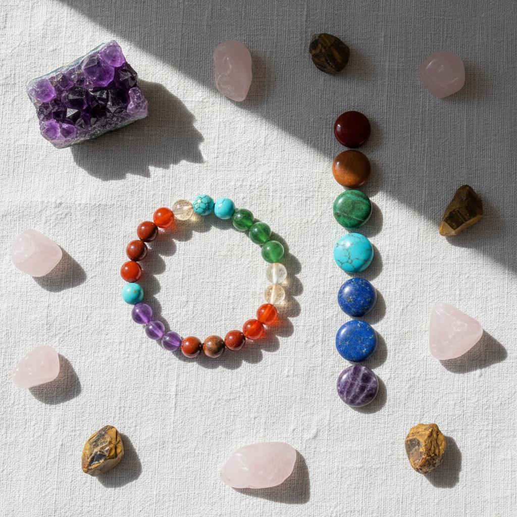 Chakra Bracelet Flat Lay
