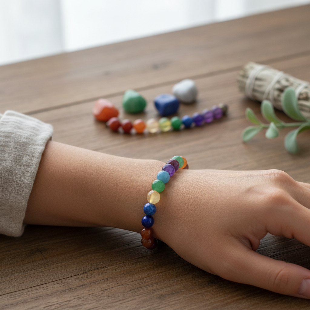 Chakra Bracelet Wrist Shot 1