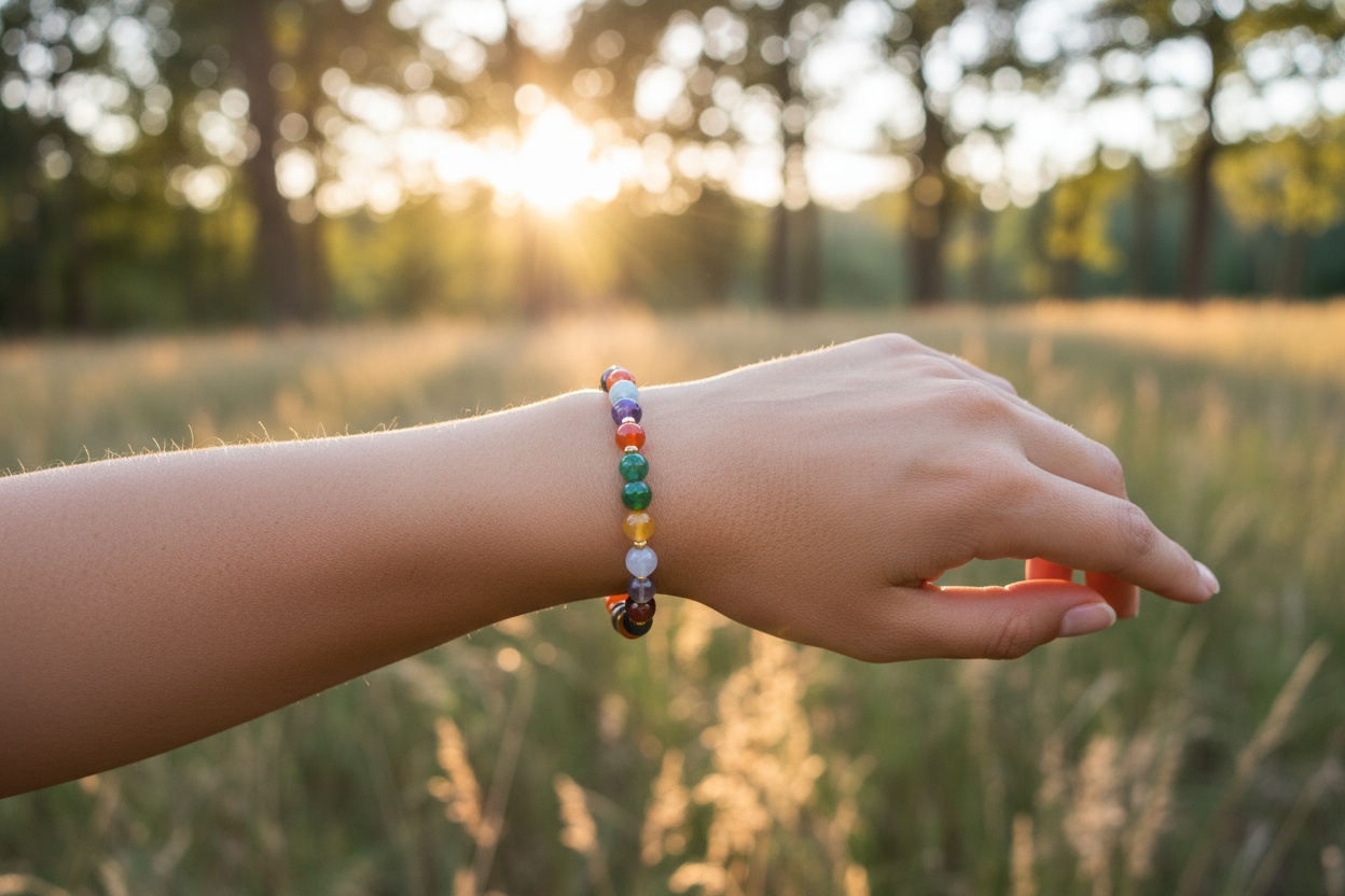 Chakra Bracelet Wrist Shot 2