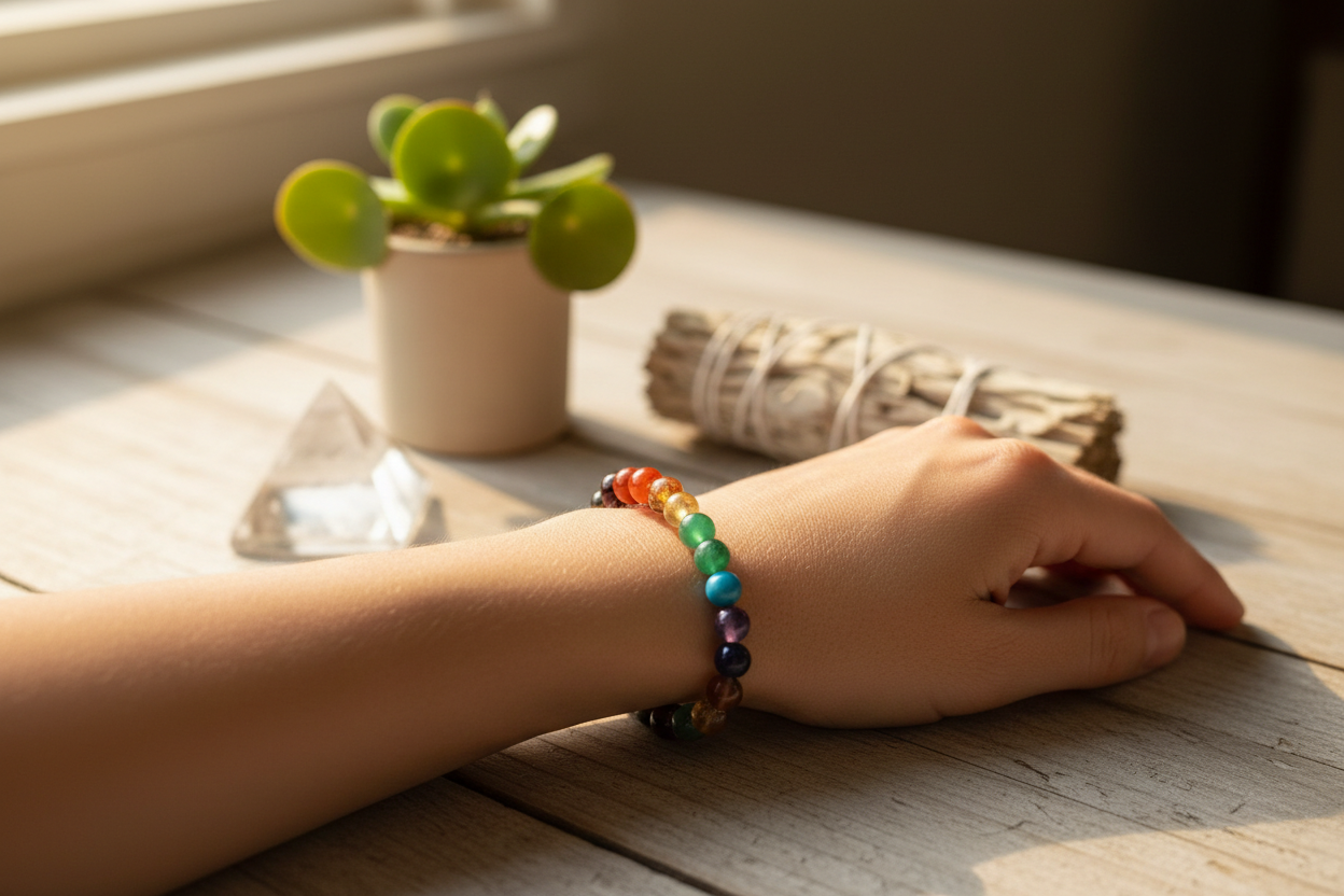 Chakra Bracelet Wrist Shot